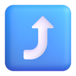 right arrow curving up Discord emoji PNG
