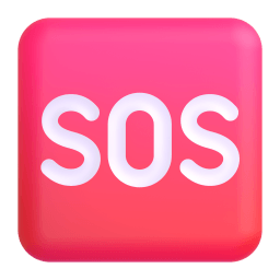 SOS button Discord emoji PNG