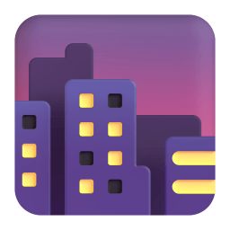 cityscape at dusk Discord emoji PNG
