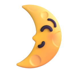 first quarter moon face Discord emoji PNG