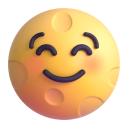 full moon face Discord emoji PNG