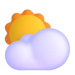 sun behind cloud Discord emoji PNG
