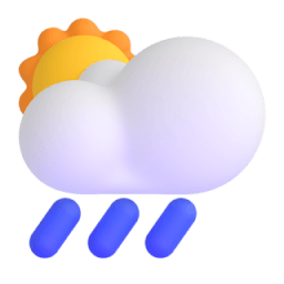 sun behind rain cloud Discord emoji PNG