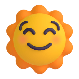 sun with face Discord emoji PNG