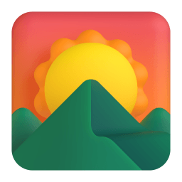 sunrise over mountains Discord emoji PNG