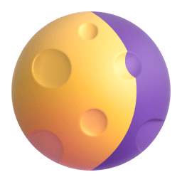 waning gibbous moon Discord emoji PNG
