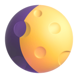 waxing gibbous moon Discord emoji PNG